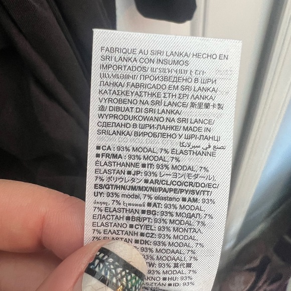 Gap Maternity Black Pajama Set Cami Robe Pants Size Large Modal Soft - Picture 9 of 11